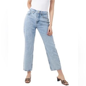 Good American Denim Straight Leg Pants Good 90s Duster Jeans Indigo Size 26